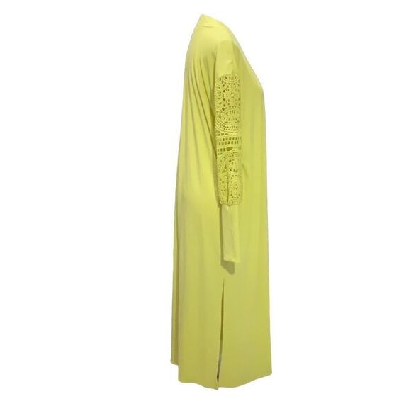 G by Giuliano Lime Green Maxi Open Duster Cardigan Sweater Long Sleeve Small - Picture 3 of 6